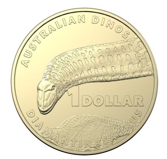 2022 $1 Australian Dinosaur – Diamantinasaurus - circulated $1 coin