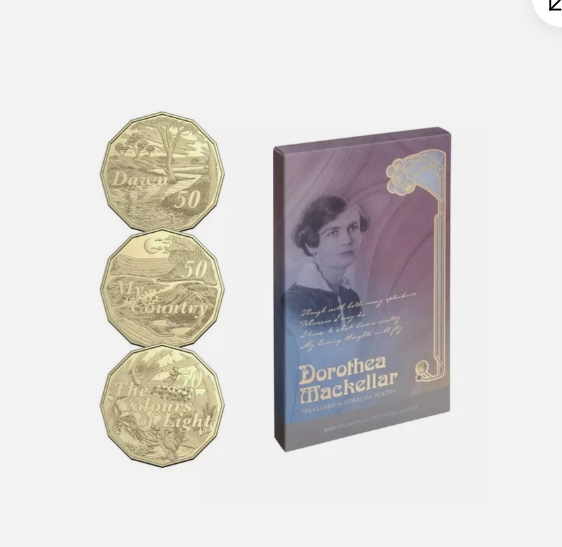 2025 Royal Australian Mint Uncirculated 3-Coin Collection - Treasured Australian Poetry Dorothea Mackellar