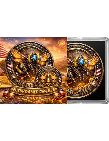 PRE ORDER -M 2026 Future American Bee HD Colorized 1 oz Copper Medal