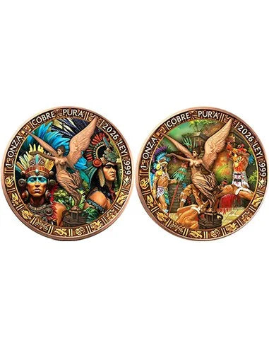 PRE ORDER - HISTORY OF THE AZTEC Mexico Libertad 2 x 1 Oz Copper Round Set