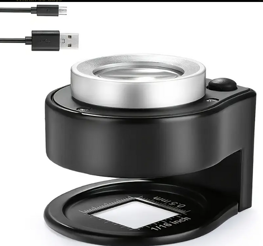 60x Coin Magnifier, USB Rechargeable with light