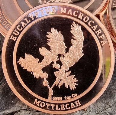 Australian Native Flora & Fauna Series 1 oz copper bullion - MOTTLECAH