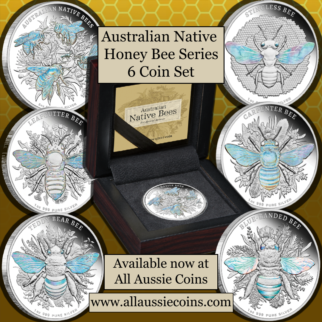 2025-2026 Australian Native Bees 6-Coin Silver Proof Hologram Collection