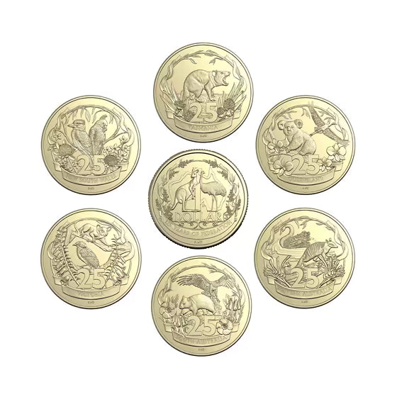 2026 125 Years Of Federation 25c & $1 Uncirculated 7 Coin Set Limited Mintage Of 12,500