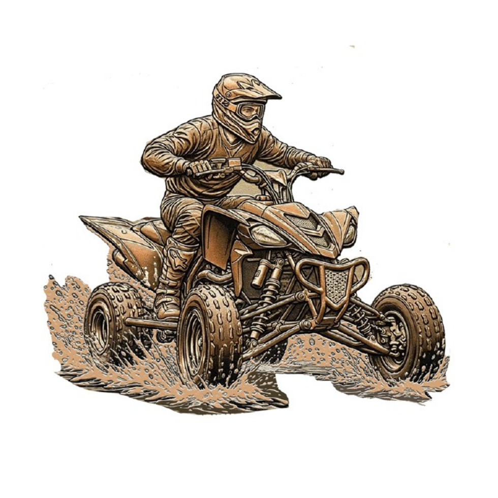 PRE ORDER - Ride Fast Play Dirty Shaped Colorized 10 oz Copper Medal