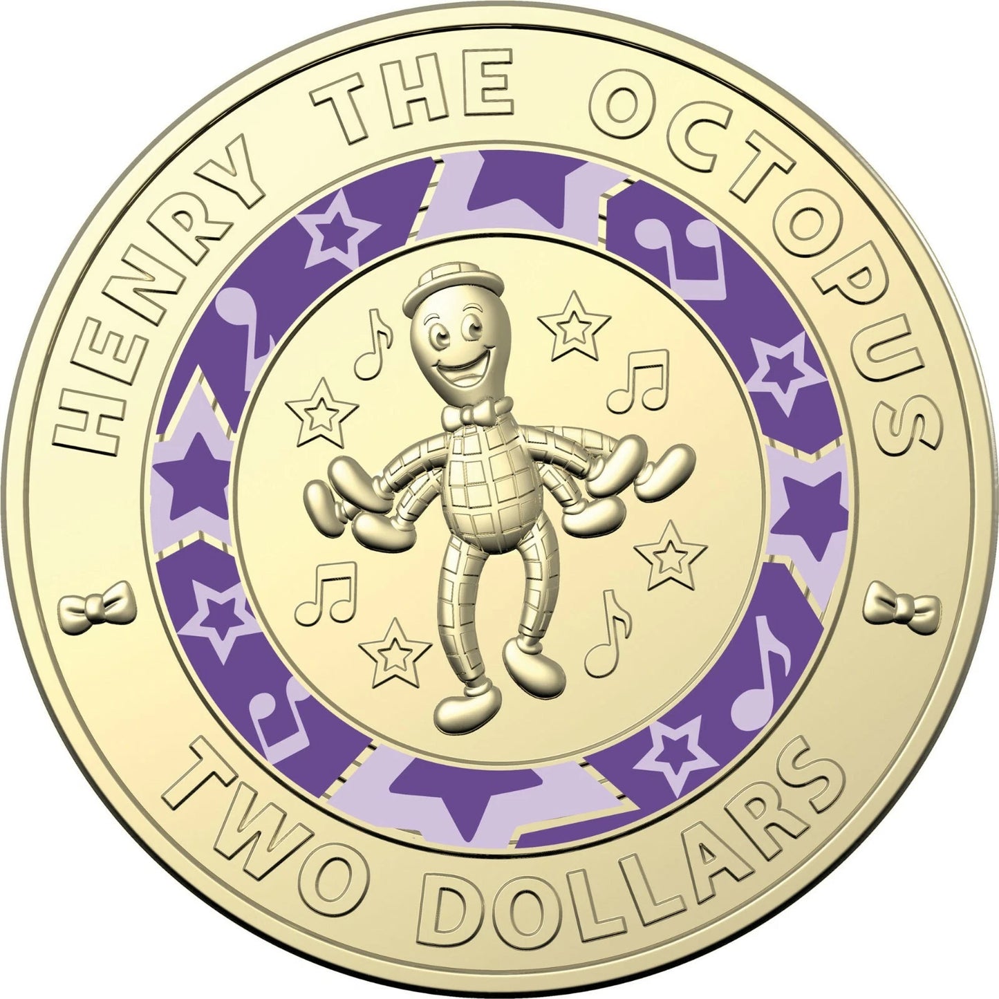 2021 WIGGLES - HENRY THE OCTOPUS CIRCULATED $2 COIN