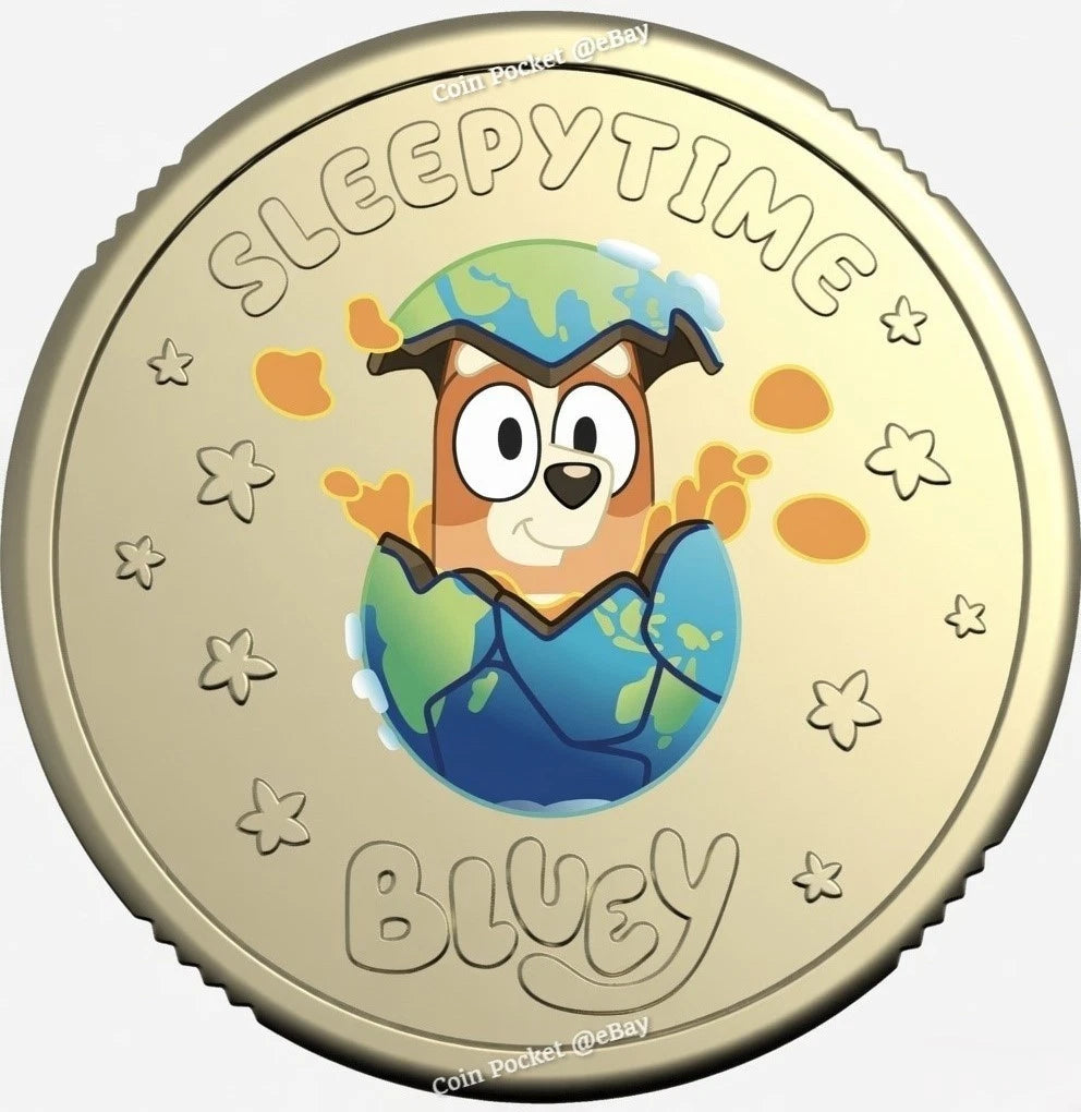 2026 BLUEY - COLOURED SLEEPYTIME $2 COIN UNCIRCULATED