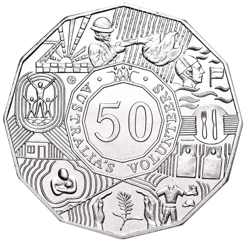 2003 Australia's Volunteers Uncirculated 50c coin - ex mint set