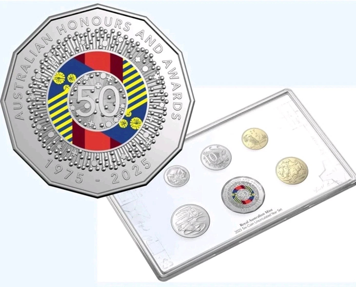 2025 50 Years Of The Australian Honours System Uncirculated Six Coin Year Set