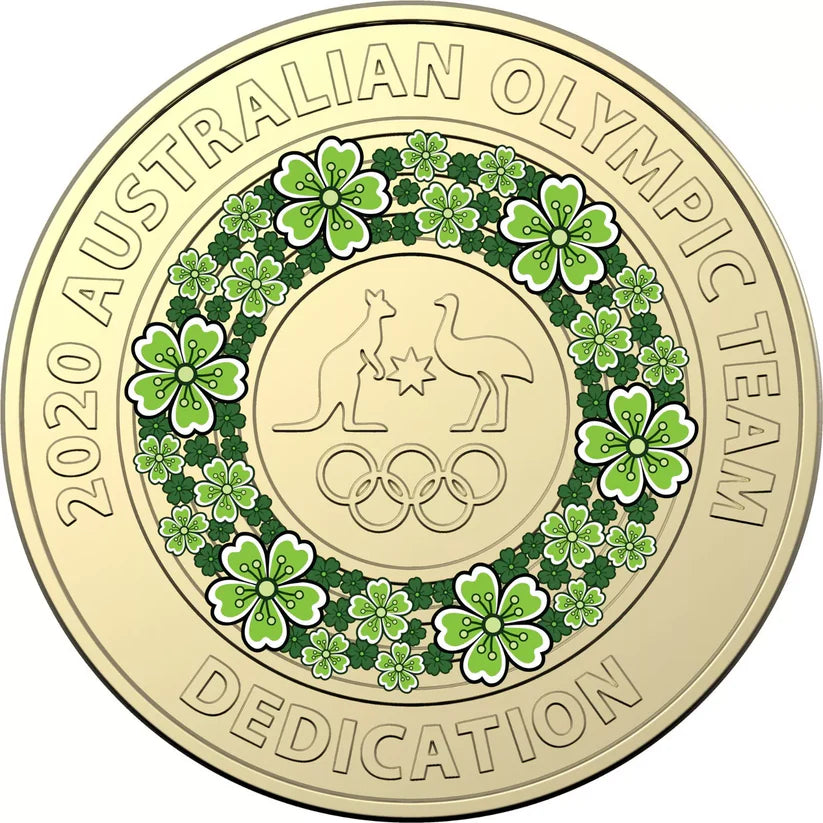 2020 Olympics - GREEN "DEDICATION" - circulated $2 coin
