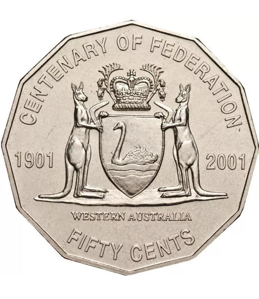 2001 CENTENARY OF FEDERATION - WESTERN AUSTRALIA - 50c - CIRCULATED