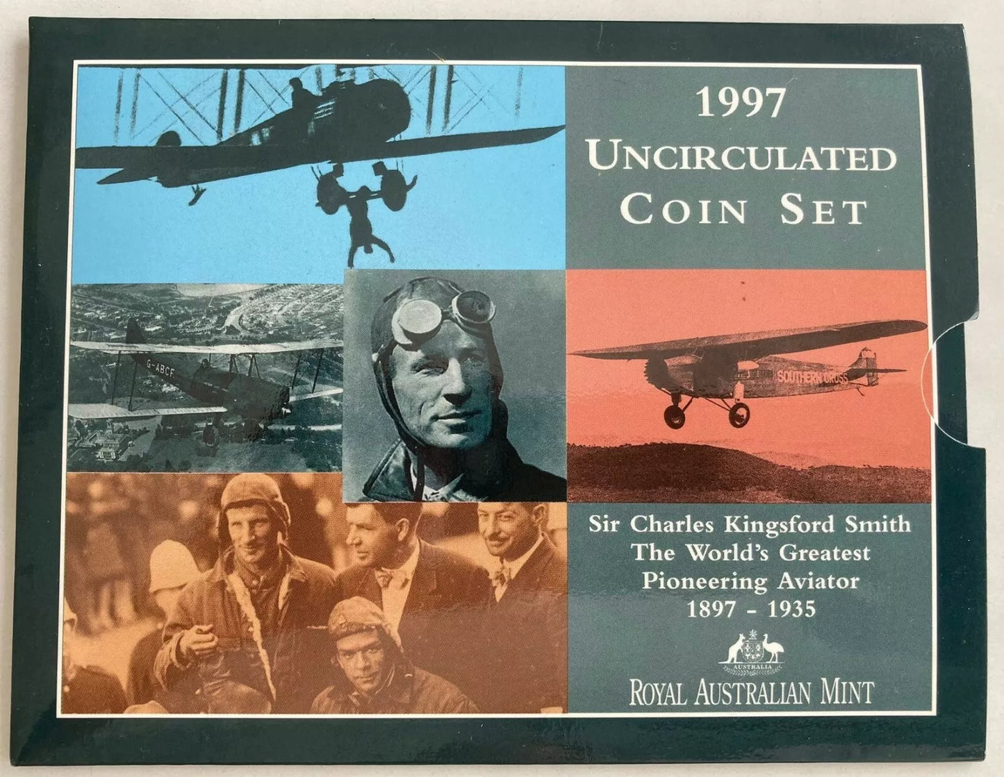 1997 Royal Australian Mint "Sir Charles Kingsford Smith" 6 coin uncirculated set