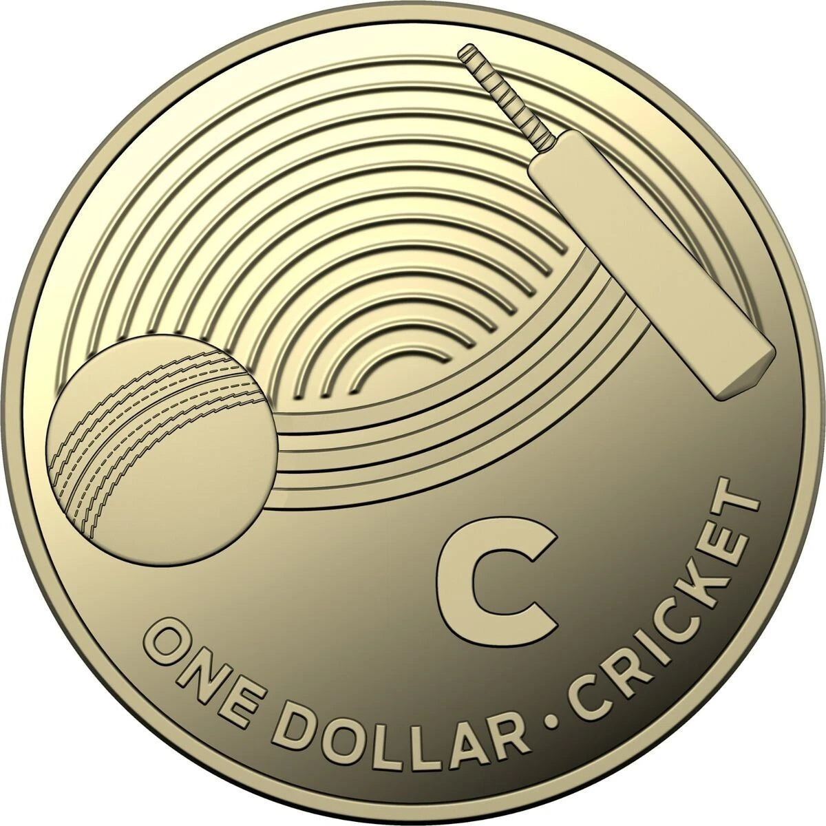 2019 Great Aussie Coin Hunt 1 'C' for Cricket $1 Coin - Circulated