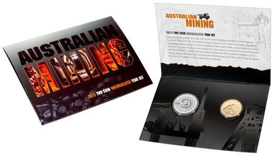 2013 AUSTRALIAN MINING - 2 COIN UNCIRCULATED SET