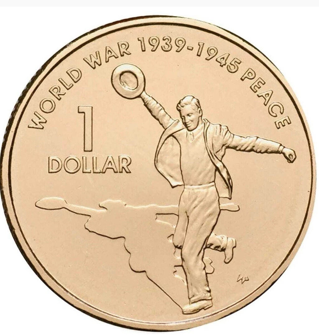 2005 $1 DOLLAR DANCING MAN WWII COIN CIRCULATED