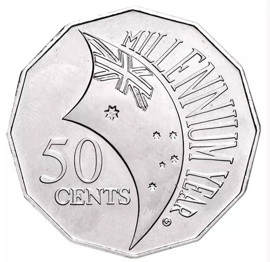 2000 MILLENNIUM 50 c CIRCULATED