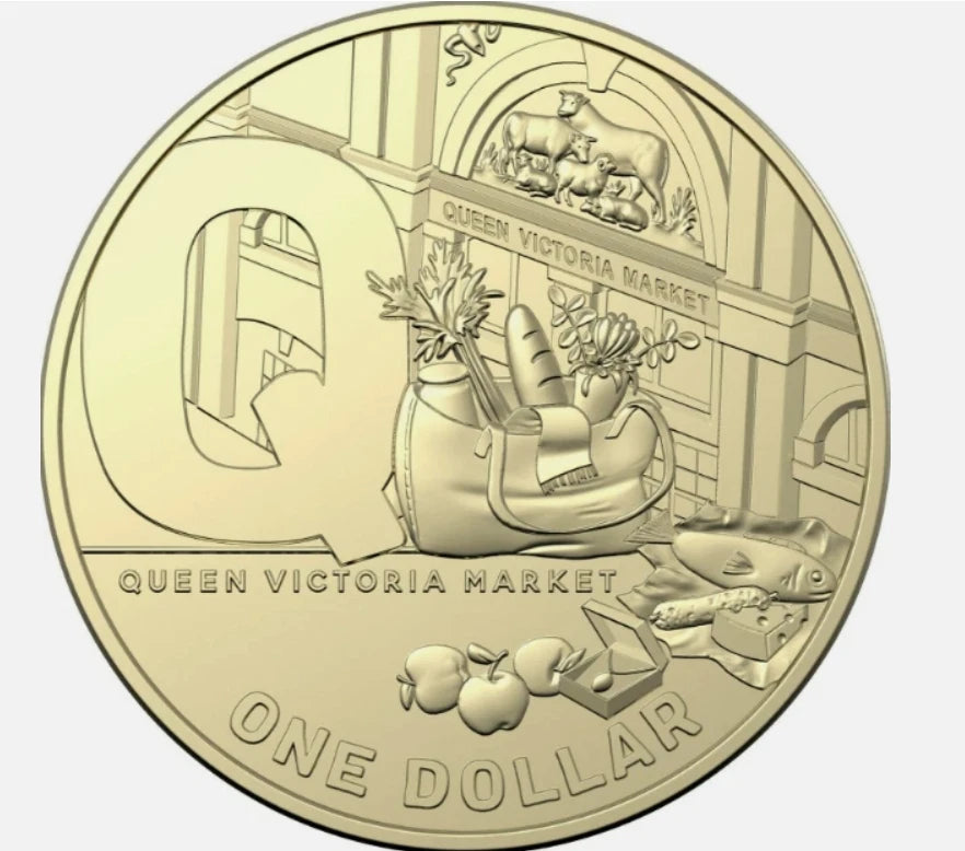 2021 GREAT AUSSIE COIN HUNT 2 - "Q" QUEEN VICTORIA MARKET - CIRCULATED $1 COIN