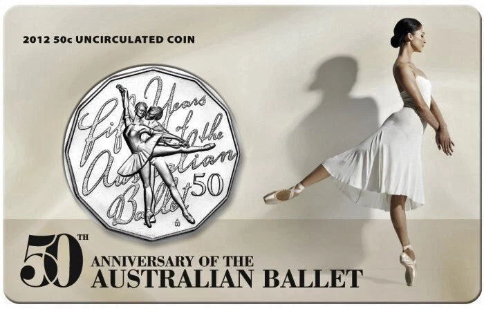 2012 50 Cent Uncirculated Coin: "50th Anniversary of the Australian Ballet."