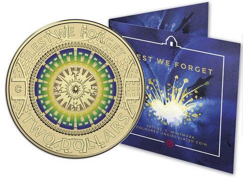 2017 Lest We Forget 'C' mintmark Mosaic uncirculated Coin