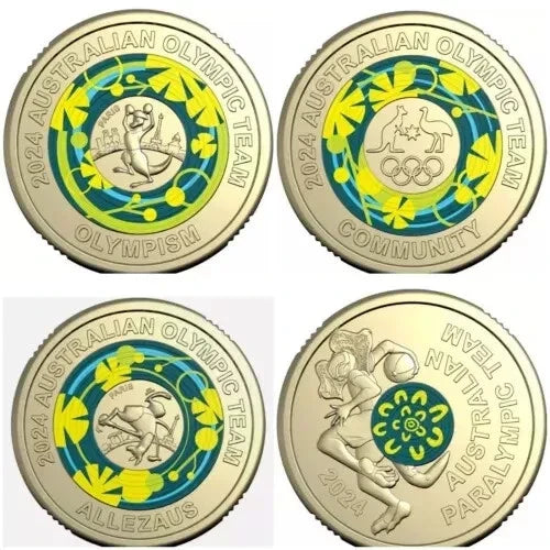 2024 Paris Olympic Games 4 coin set uncirculated TWO DOLLAR - including paralympics