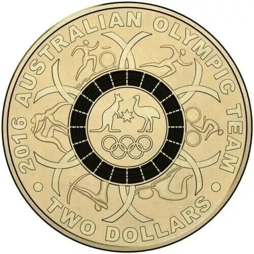 2016 RIO OLYMPICS $2 COIN - BLACK - UNCIRCULATED