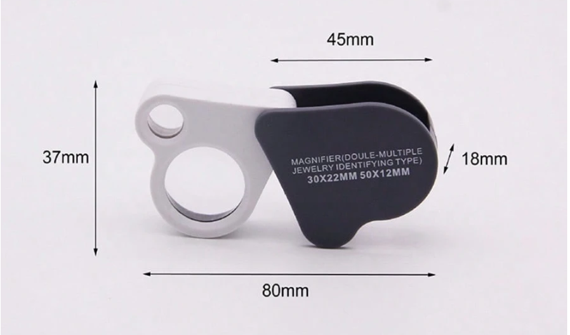 Portable Foldable 30x/50x Dual Lens Magnifyer