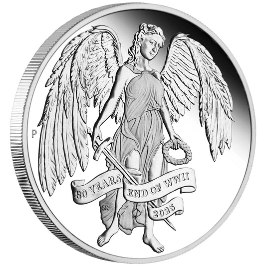 80th Anniversary End of WWII - Winged Victory 2025 1oz Silver Proof Coin - mintage 5000