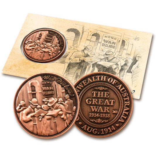 Australia in the Great War - War Declared Commemorative Penny