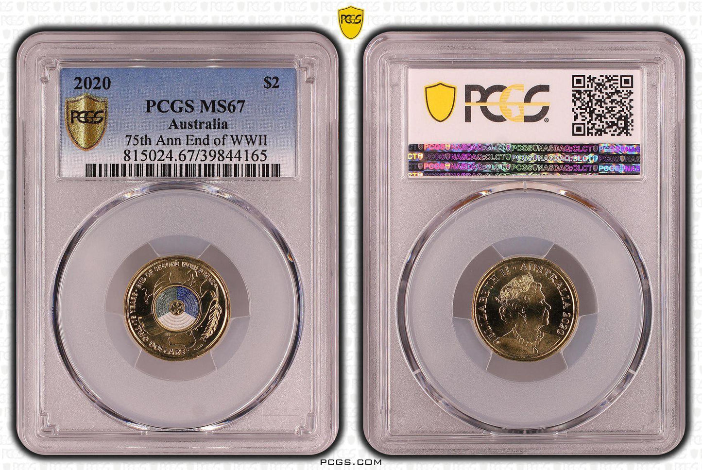 2020 PCGS MS67 END OF WWII