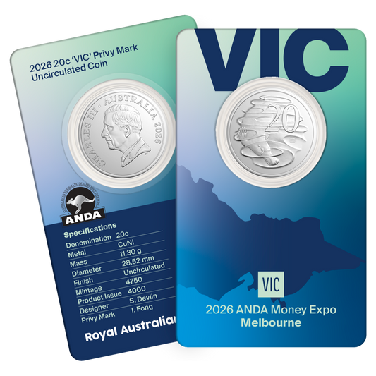 ANDA Melbourne - 20c Uncirculated Coin