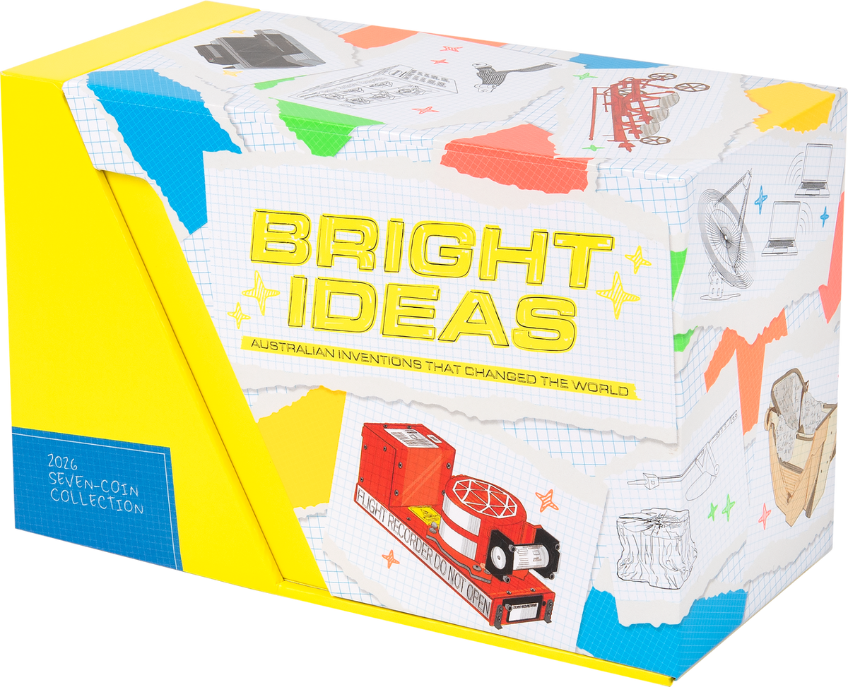 NEW RELEASE - Bright Ideas - $1 and $2 Seven-Coin Collection Uncirculated Privy Mark Coins 2026