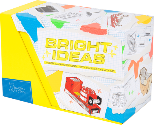 NEW RELEASE - Bright Ideas - $1 and $2 Seven-Coin Collection Uncirculated Privy Mark Coins 2026