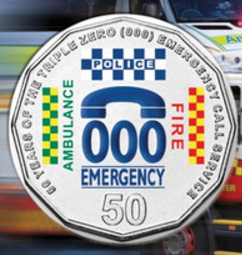 2011 50 years of 000 coloured 50c coin