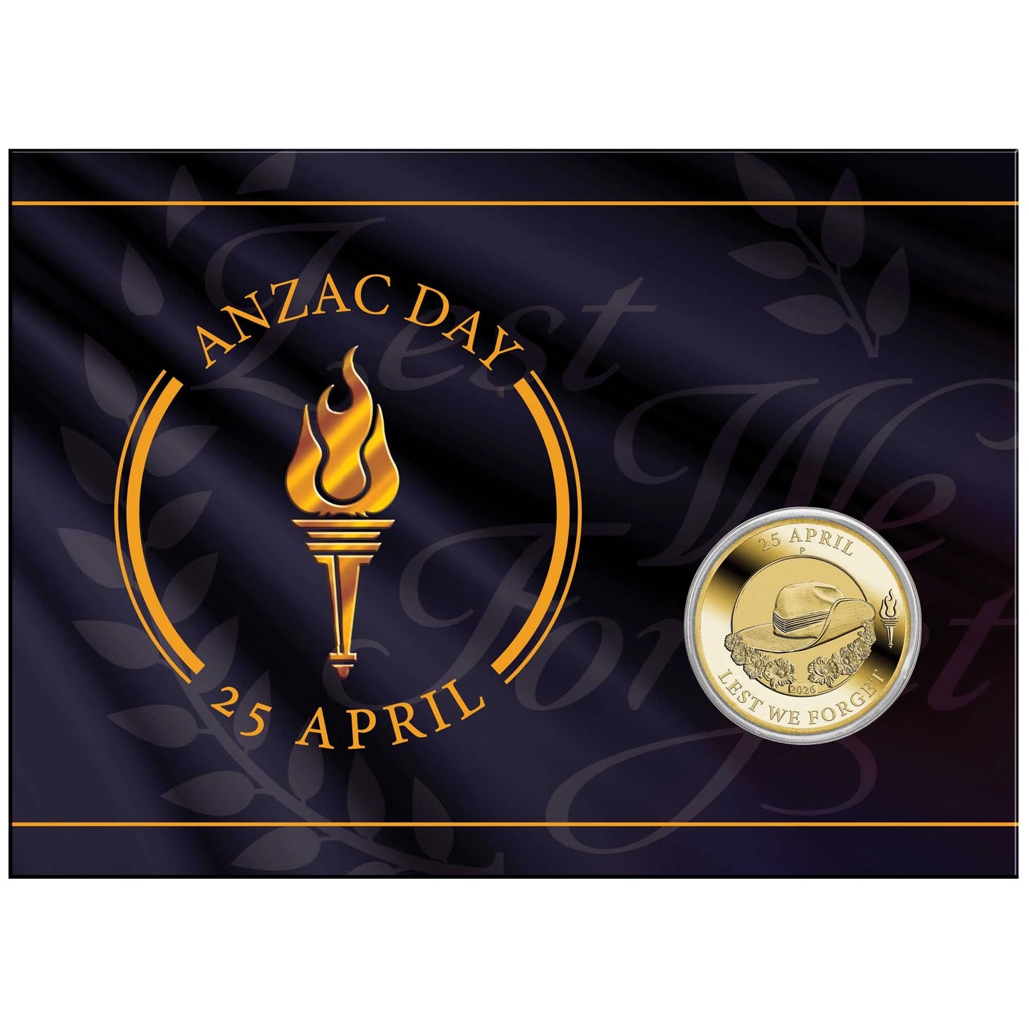 Anzac Day 2026 $1 Coin in Card