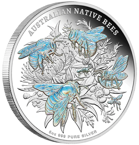 2026 Australian Native Bees - Special Release 5oz Proof Hologram Silver Coin
