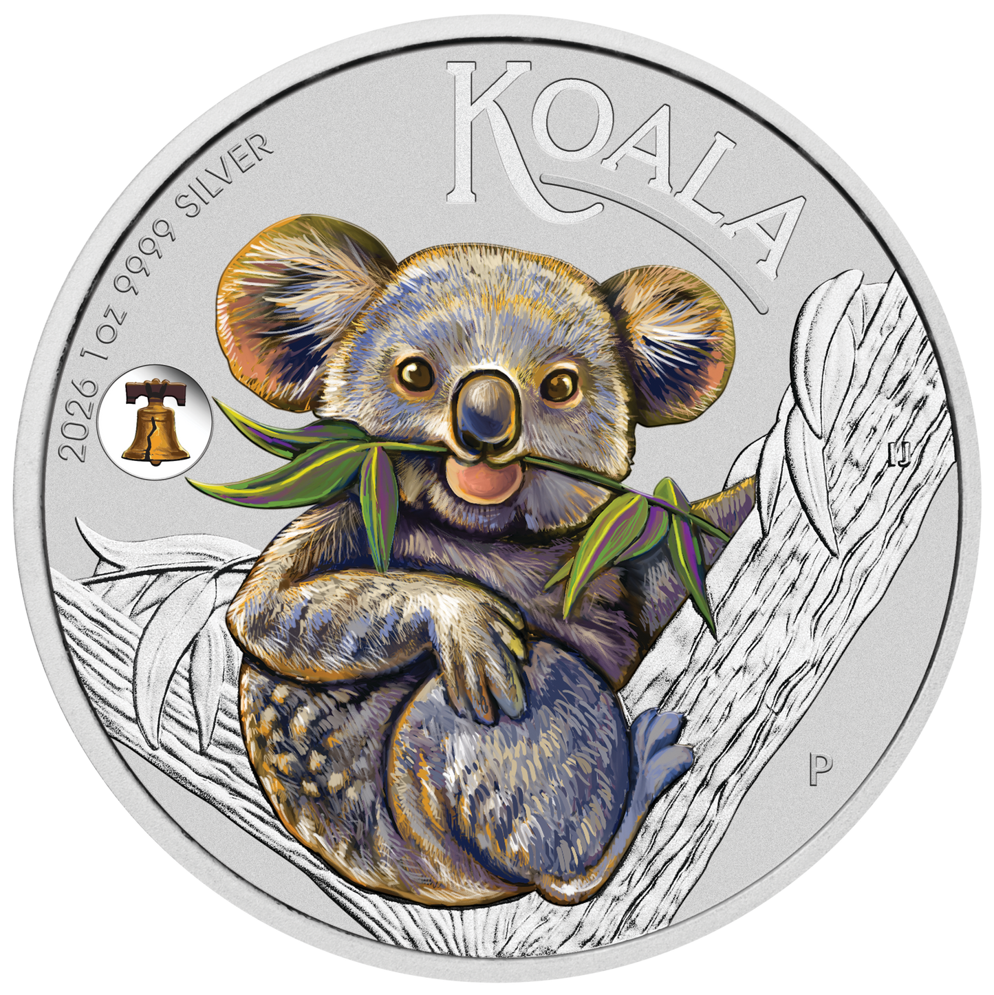 NEW RELEASE - ANA Coin Show Special 2026 Koala 1oz Silver Coloured Coin with Liberty Bell Privy