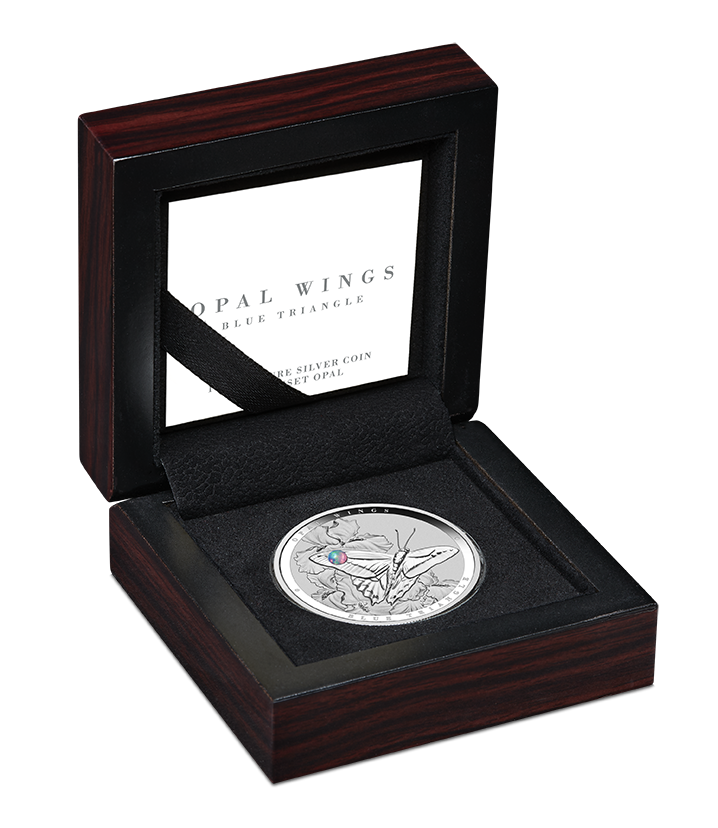 NEW RELEASE - 2026 Australian Opal Wings- Blue Triangle 1oz Silver Proof Coin