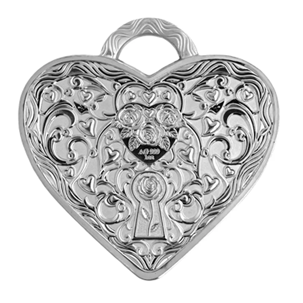 PRE ORDER - The Lock of Love Shaped 1 oz Silver Medal