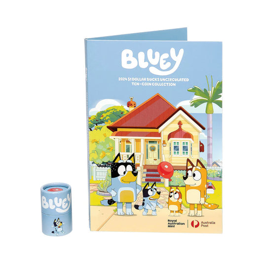2024 $1 Bluey – Tube and Folder Set (UNOPENED) - LAST SET!