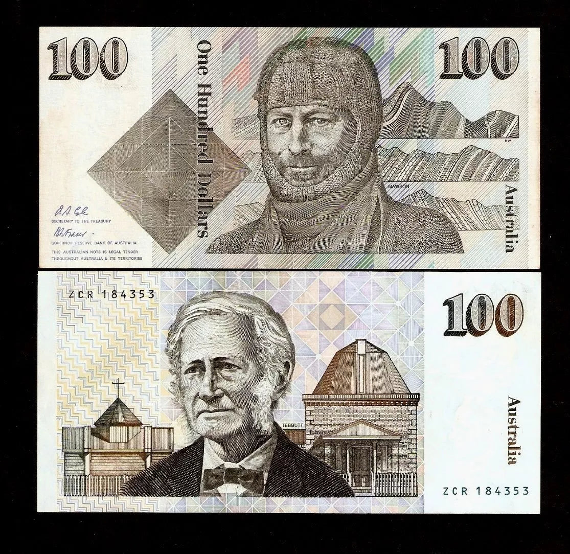 1992 FRASER/COLE $100 PAPER BANKNOTE VF