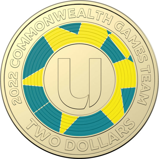 2022 Commonwealth Games Letter U $2 Coin - circulated