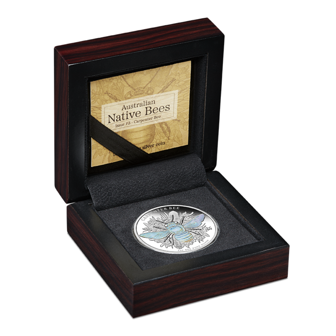 2026 Niue $2 Native Bees Carpenter Bee 1oz Silver Proof Hologram Coin (Preorder)