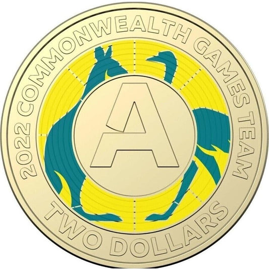 2022 Commonwealth Games Letter A $2 Coin - circulated