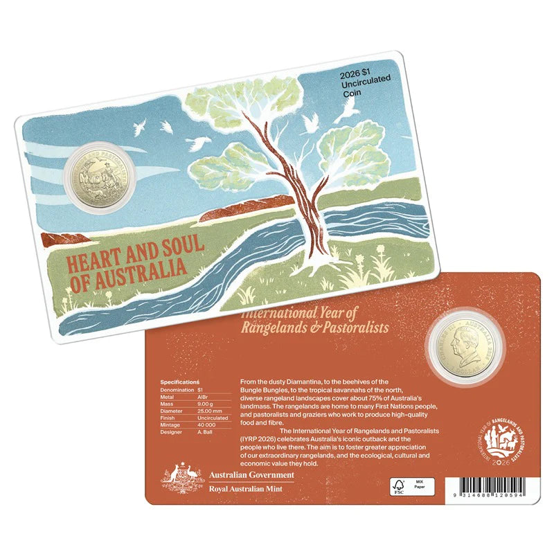 NEW RELEASE - $1 2026 Heart and Soul of Australia UNC