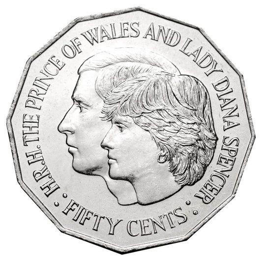 1981 CHARLES & DIANA 50c CIRCULATED