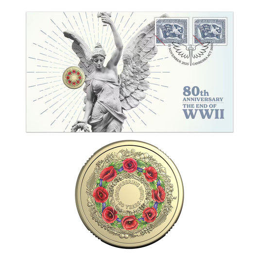Australia 2025 80th Anniversary of WWII Poppy Wreath PNC