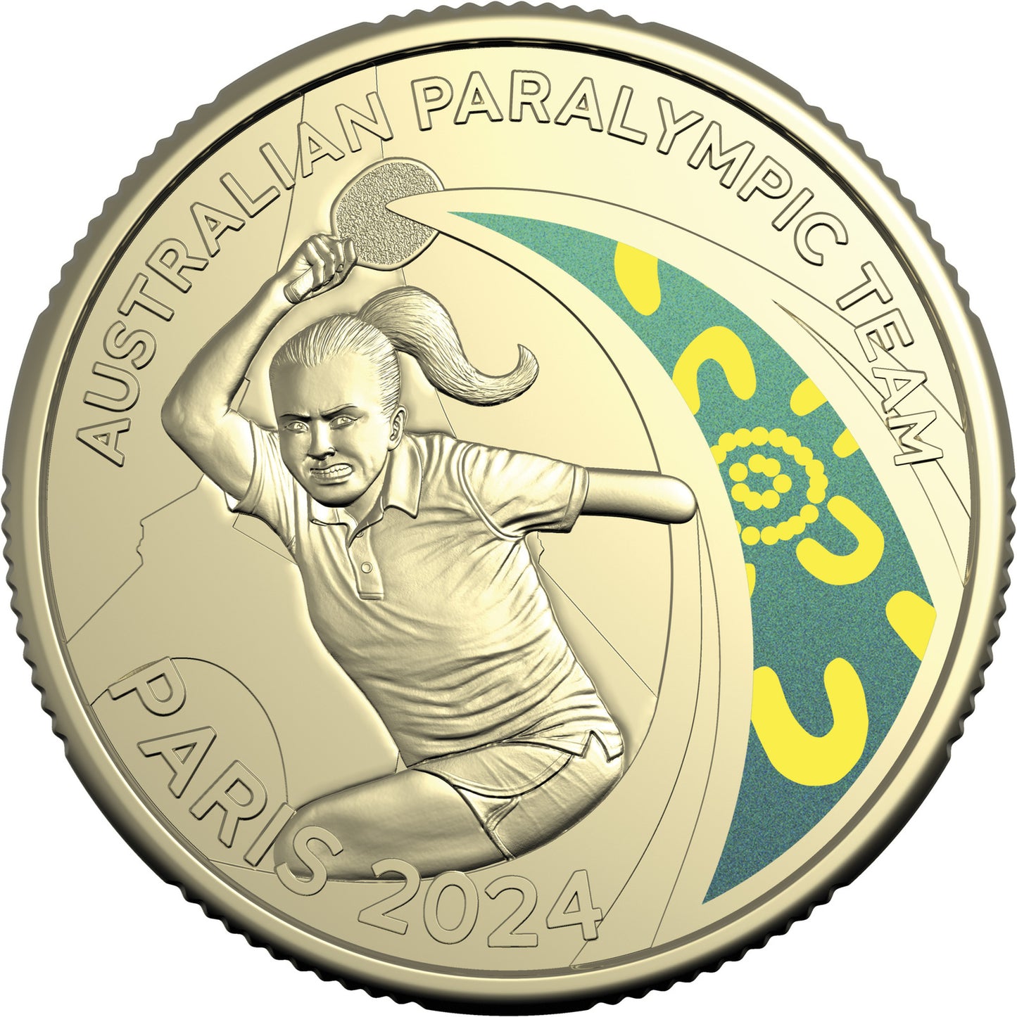 2024 PARALYMPIC TEAM COLOURISED $1 COIN