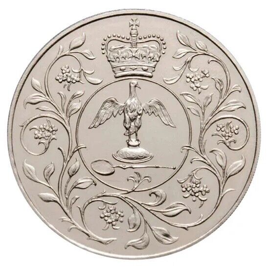 1977 UK QUEEN ELIZABETH II SILVER JUBILEE COMMEMORATIVE CROWN