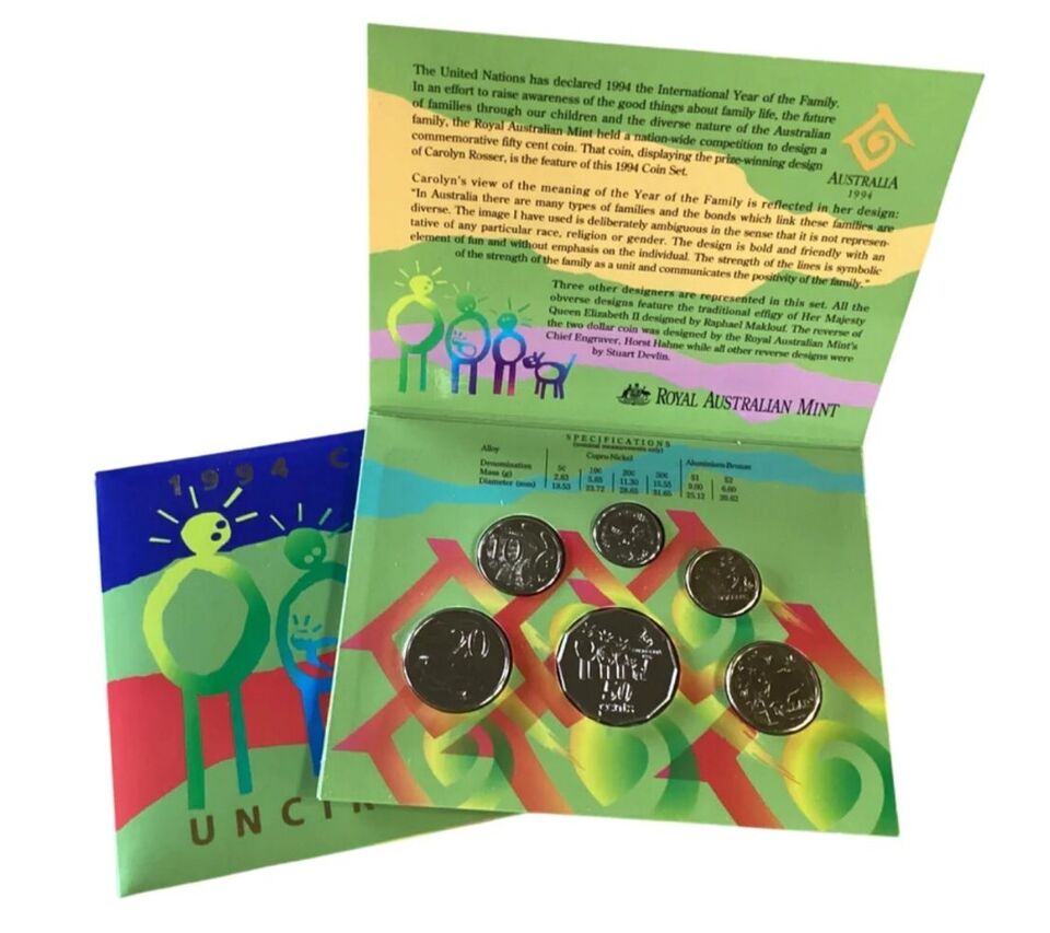 1994 International Year of the Family - 6 Coin Uncirculated Set - RAM