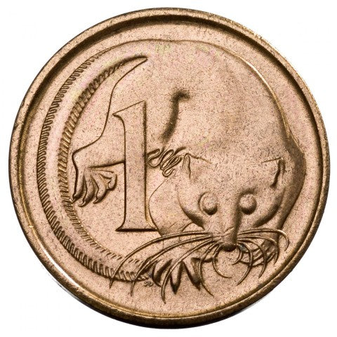 1987 Possum 5c coin uncirculated - ex mint set